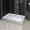 vidaXL Duschwanne Anti-Rutsch Weiß 80x120x4 cm ABS