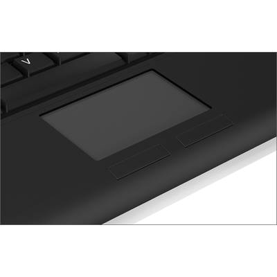 ACK-3410 (US) Super-Mini Tastatur, Smart-Touchpad, USB, schwarz