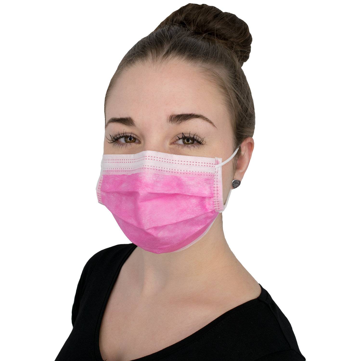 NITRAS SOFT PROTECT, medizinische Gesichtsmaske, pink, EN 14683, Box à 50 Stück-1