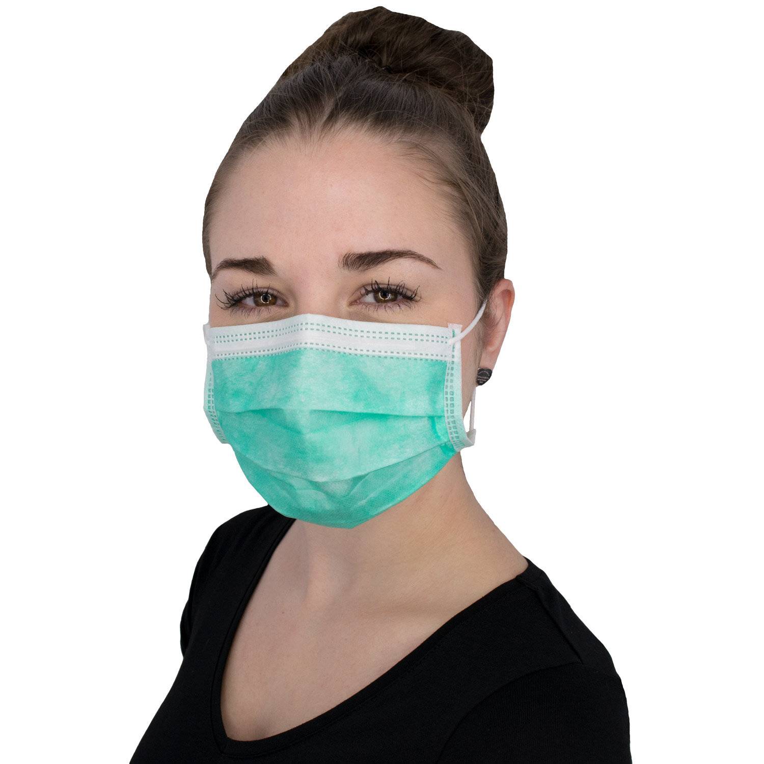 NITRAS SOFT PROTECT, medizinische Gesichtsmaske, grün, EN 14683, Box à 50 Stück-1