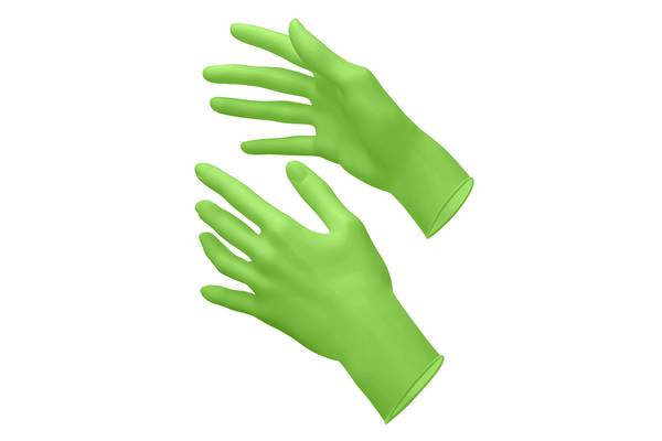 Akzenta Latex Style Green | Latex Einweghandschuhe | Größe L | Farbe Grün | 100 St.