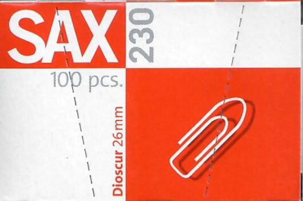 SAX Büroklammer 1-230-00 26mm verzinkt 100 St./Pack.