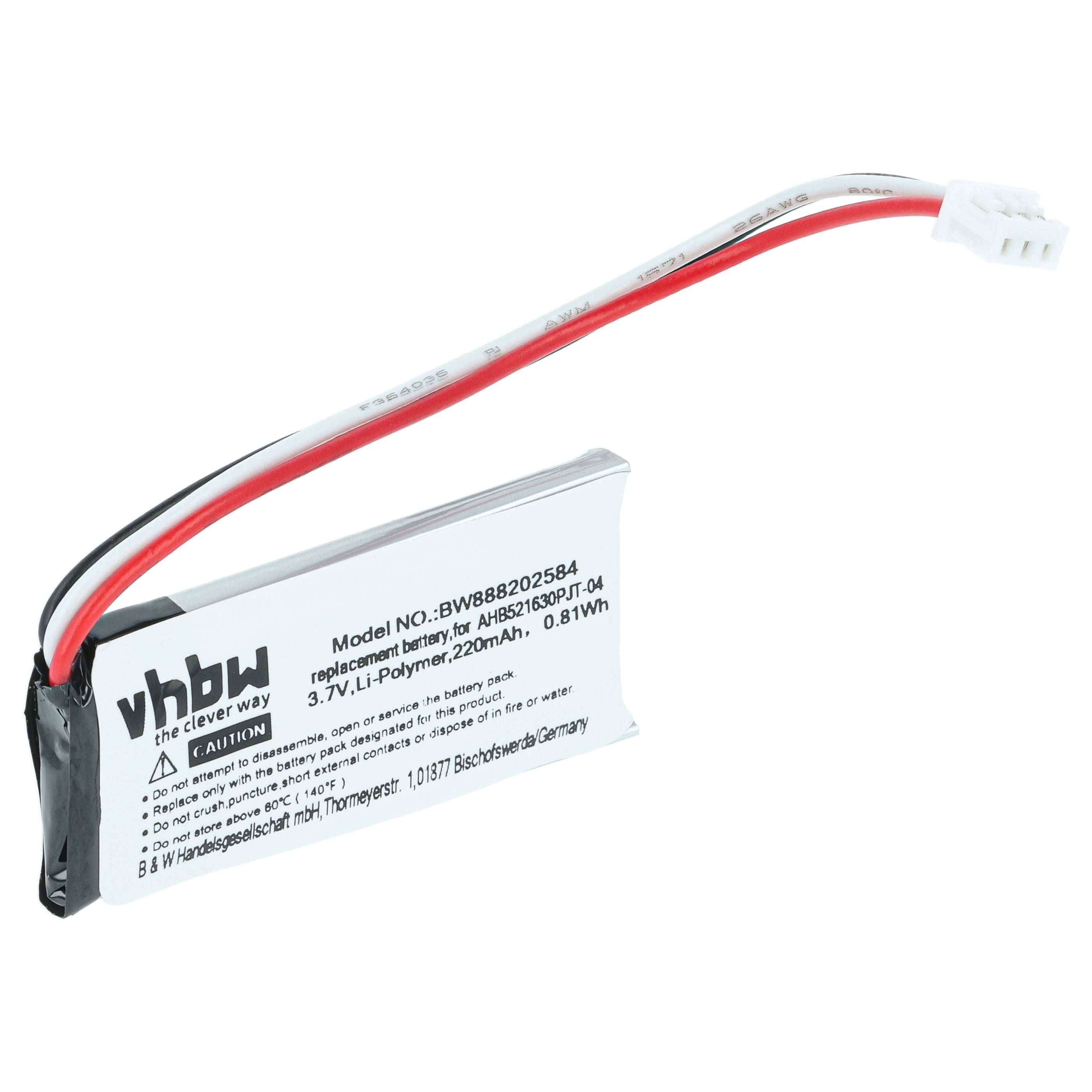 vhbw Akku Ersatz für Logitech AHB521630PJT-04 | für kabellose Maus (180 mAh, 3,7 V, Li-Polymer)-0