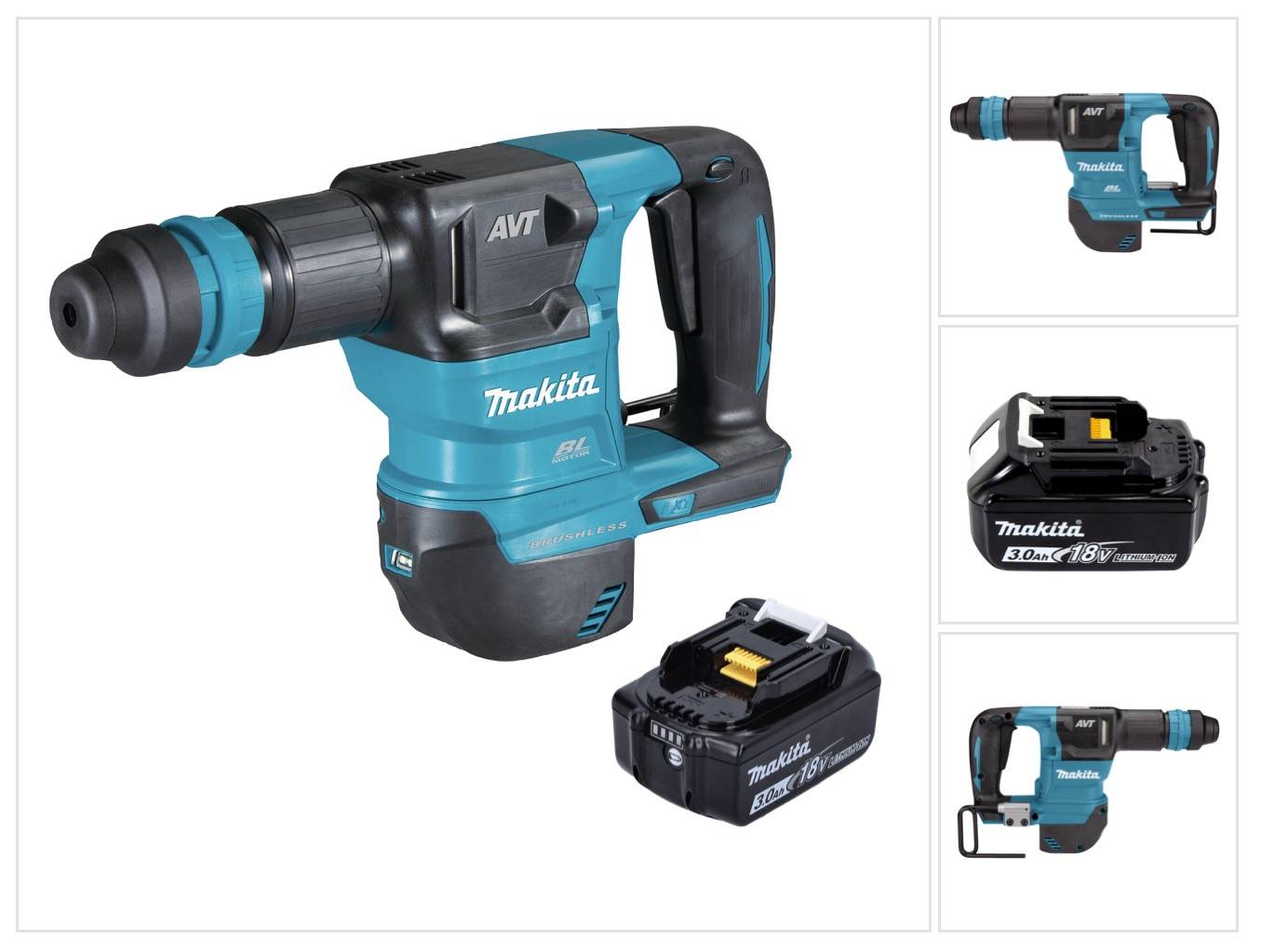 Makita DHK 180 F1 Akku Meißelhammer 18 V 3,1 J SDS Plus Brushless + 1x Akku 3,0 Ah - ohne Ladegerät-0