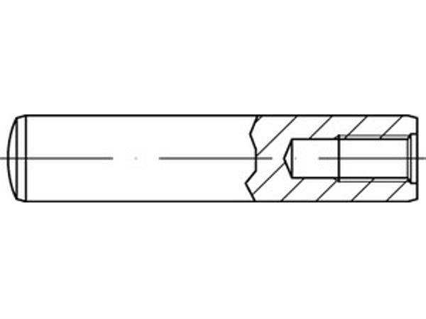 501DIN7979 D 8X30,Zylinderstift, mit Innengewinde, Form D, Stahl, D 8x30