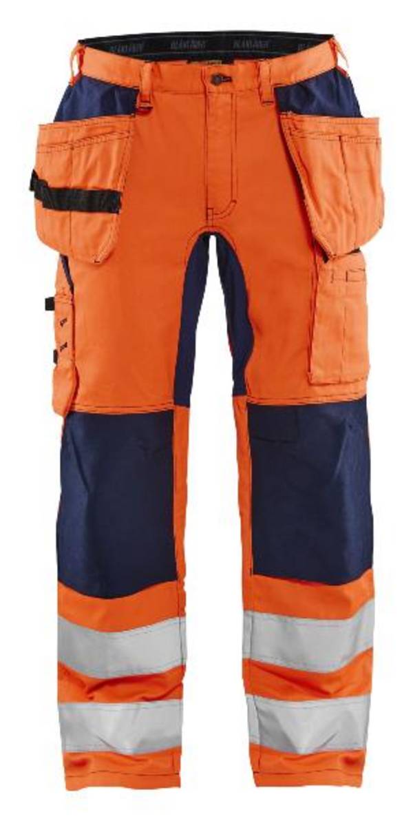 BLAKLÄDER Warnschutzbundhose 1552 HighVis orange/marine Gr.D88 Arbeitshose