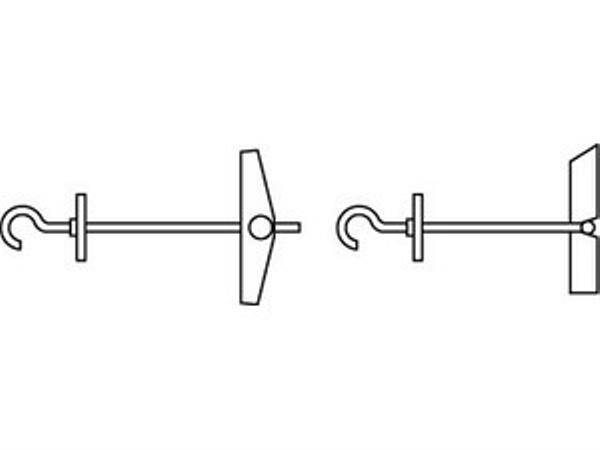 Fischer 20x Metall-Kippdübel KDH 5 mit Haken - 80188