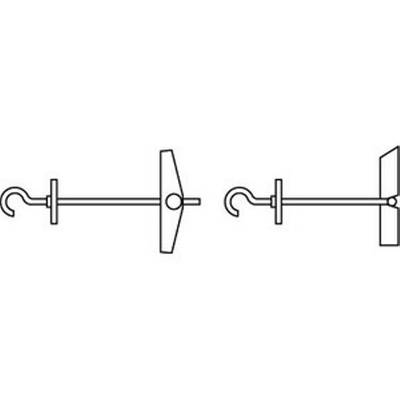 Fischer 20x Metall-Kippdübel KDH 5 mit Haken - 80188-0