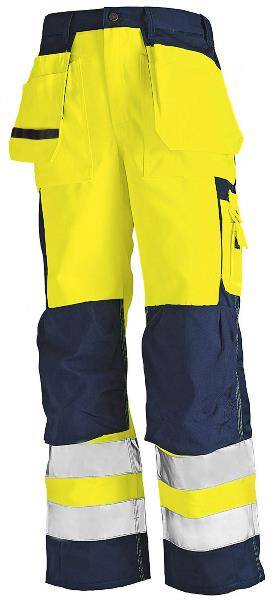 unisex Warnschutzhose HIGH-VIS"1533" gelb marine Groesse 114-0