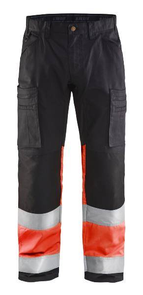 BLAKLÄDER Warnschutzbundhose 1551 schwarz/rot Gr.D108 Arbeitshose-0