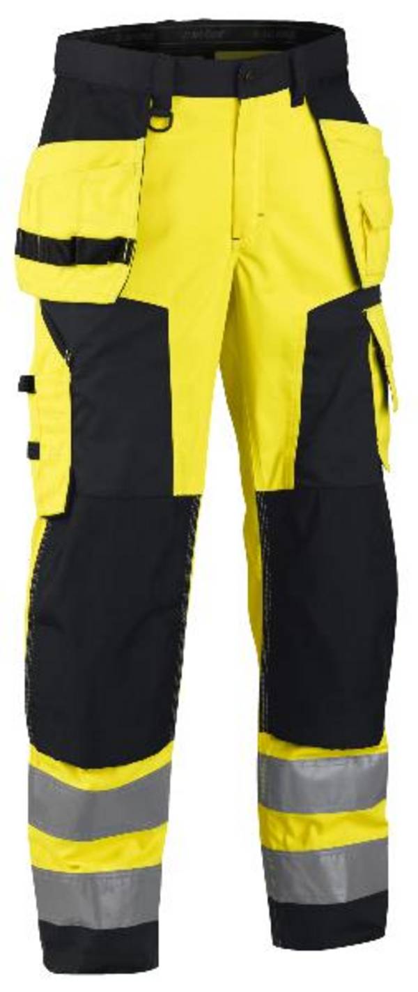unisex Warnschutzhose 1568 gelb schwarz Groesse 62