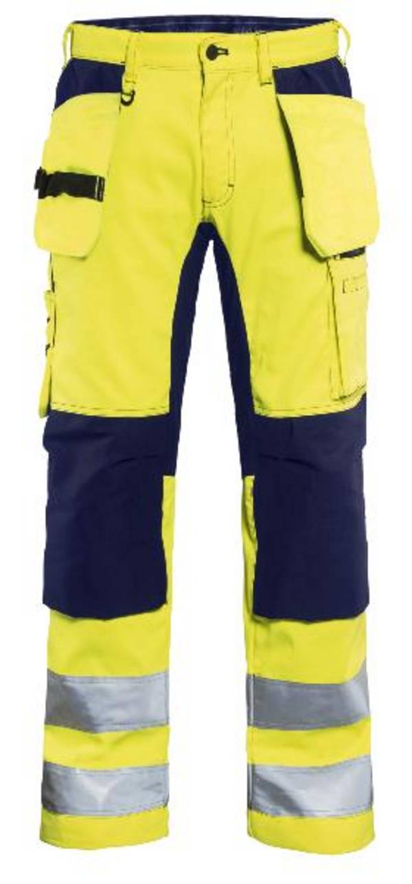 BLAKLÄDER Warnschutzbundhose 1552 HighVis gelb/marine Gr.C52 Arbeitshose