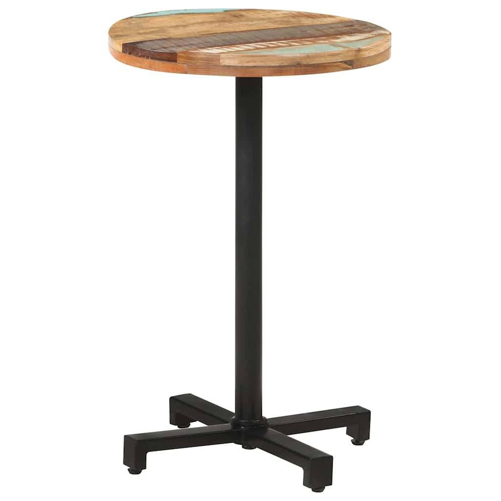 vidaXL Bistrotisch Rund Ø50x75 cm Altholz Massiv-0