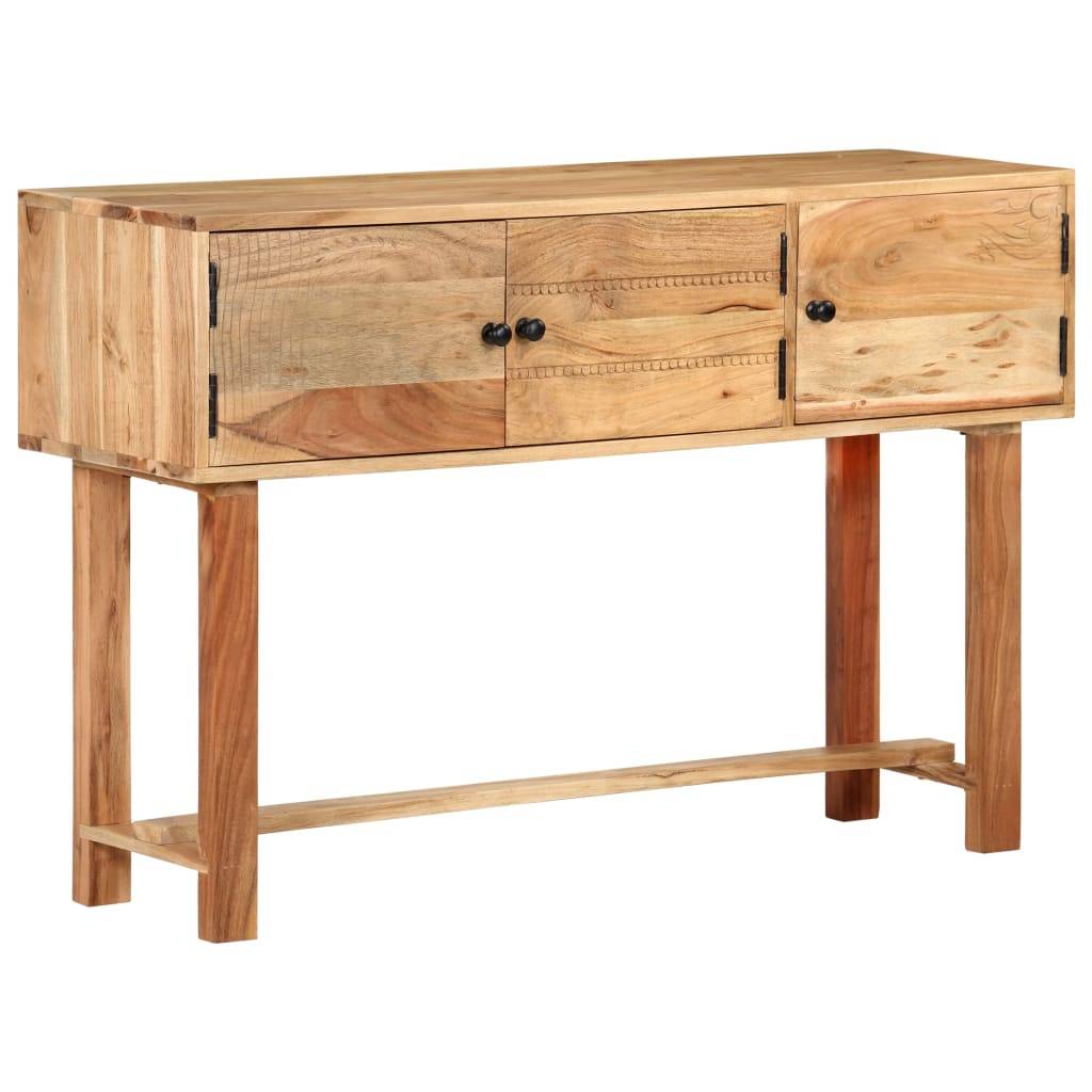 vidaXL Sideboard 115x35x75 cm Massivholz Akazie-0