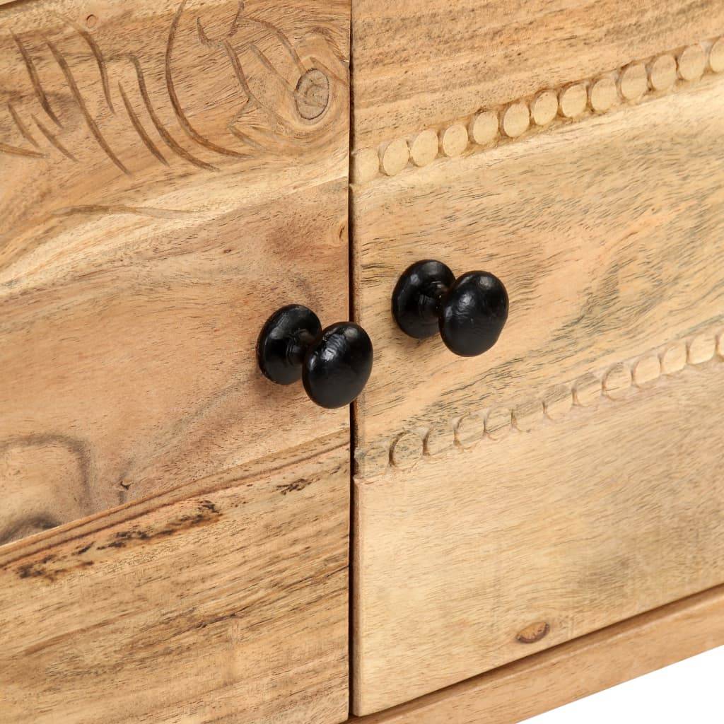 vidaXL Sideboard 115x35x75 cm Massivholz Akazie-2