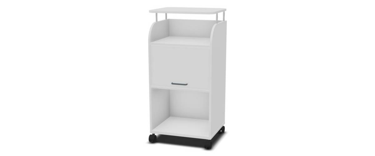 Caddy,HxBxT 1130x550x470mm,3 Ebene(n),1 Schränke,BI-weiss