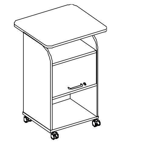 Caddy,HxBxT 1130x550x470mm,3 Ebene(n),1 Schränke,CC-schwarz-2