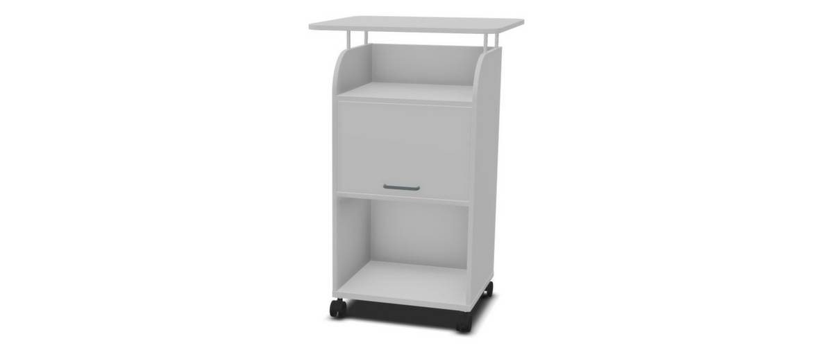Caddy,HxBxT 1130x550x470mm,3 Ebene(n),1 Schränke,MP-hellgrau