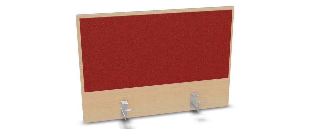 Aufsatz-Paneel,f. Schreibtisch,Anbau hinten,B 800mm,Holz pinnbar,NH-Ahorn,BN4011-rot-5