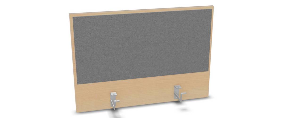 Aufsatz-Paneel,f. Schreibtisch,Anbau hinten,B 800mm,Holz pinnbar,NH-Ahorn,BN8078-grau-0