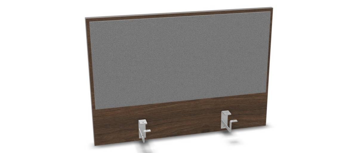 Aufsatz-Paneel,f. Schreibtisch,Anbau hinten,B 800mm,Holz pinnbar,NV Braun Hickory,BN8078-grau-5