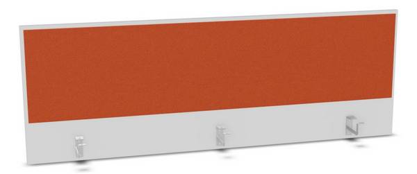 Aufsatz-Paneel,f. Schreibtisch,Anbau hinten,B 1600mm,Holz pinnbar,BI-weiss,BN3012-orange