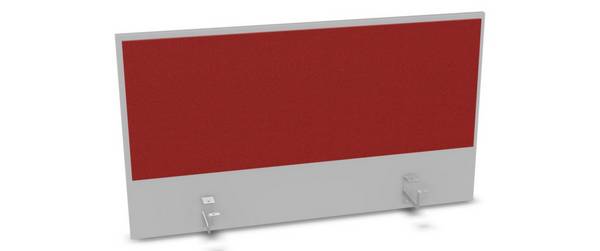Aufsatz-Paneel,f. Schreibtisch,Anbau hinten,B 1000mm,Holz pinnbar,MP-hellgrau,BN4011-rot
