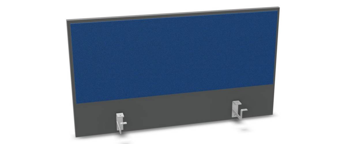 Aufsatz-Paneel,f. Schreibtisch,Anbau hinten,B 1000mm,Holz pinnbar,MS-dunkelgrau,BN6016-blau-4
