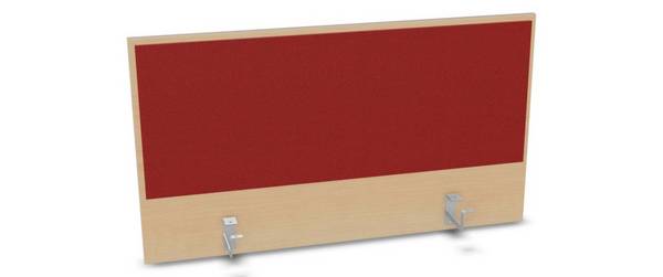 Aufsatz-Paneel,f. Schreibtisch,Anbau hinten,B 1000mm,Holz pinnbar,NH-Ahorn,BN4011-rot
