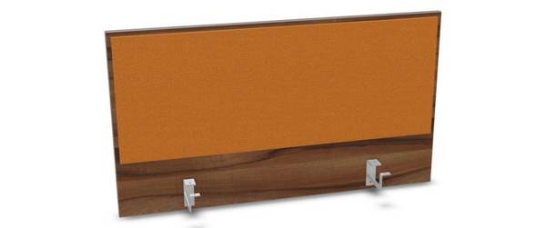 Aufsatz-Paneel,f. Schreibtisch,Anbau hinten,B 1000mm,Holz pinnbar,NP-Tiepolo Nut,BN3005-gelb