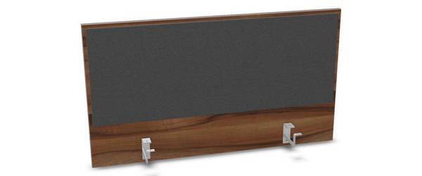 Aufsatz-Paneel,f. Schreibtisch,Anbau hinten,B 1000mm,Holz pinnbar,NP-Tiepolo Nut,BN8010-anthrazit