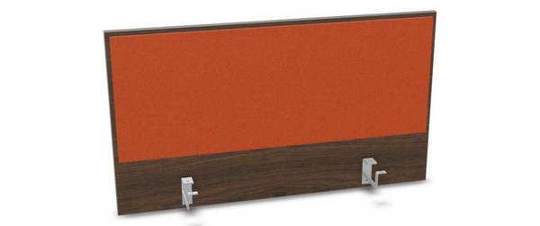 Aufsatz-Paneel,f. Schreibtisch,Anbau hinten,B 1000mm,Holz pinnbar,NV Braun Hickory,BN3012-orange