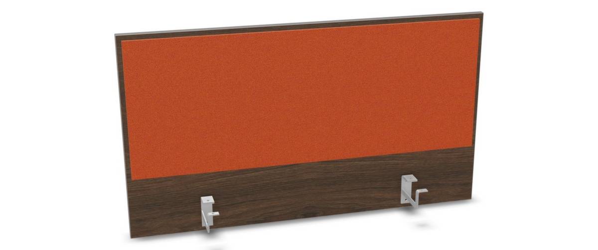 Aufsatz-Paneel,f. Schreibtisch,Anbau hinten,B 1000mm,Holz pinnbar,NV Braun Hickory,BN3012-orange-0