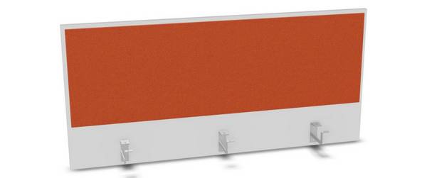 Aufsatz-Paneel,f. Schreibtisch,Anbau hinten,B 1200mm,Holz pinnbar,BI-weiss,BN3012-orange