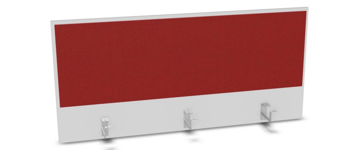 Aufsatz-Paneel,f. Schreibtisch,Anbau hinten,B 1200mm,Holz pinnbar,BI-weiss,BN4011-rot-0