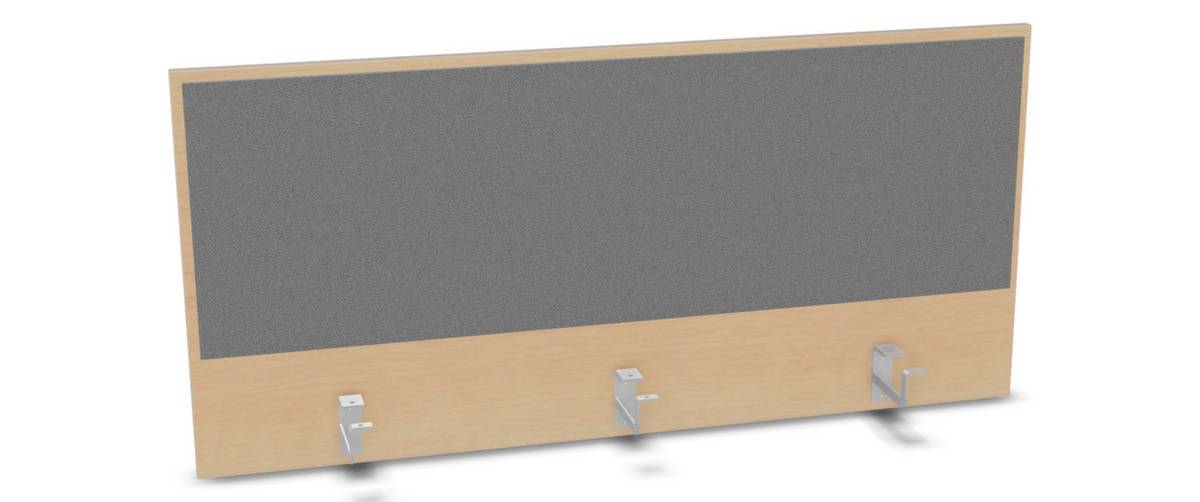 Aufsatz-Paneel,f. Schreibtisch,Anbau hinten,B 1200mm,Holz pinnbar,NH-Ahorn,BN8078-grau-5