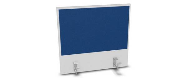 Aufsatz-Paneel,f. Schreibtisch,Anbau hinten,B 600mm,Holz pinnbar,BI-weiss,BN6016-blau