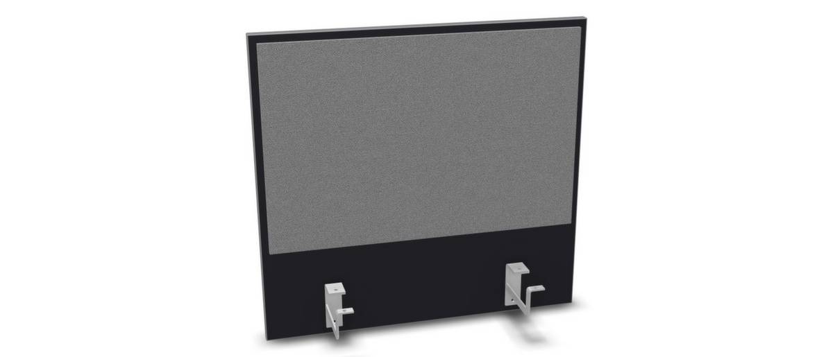 Aufsatz-Paneel,f. Schreibtisch,Anbau hinten,B 600mm,Holz pinnbar,CC-schwarz,BN8078-grau-0