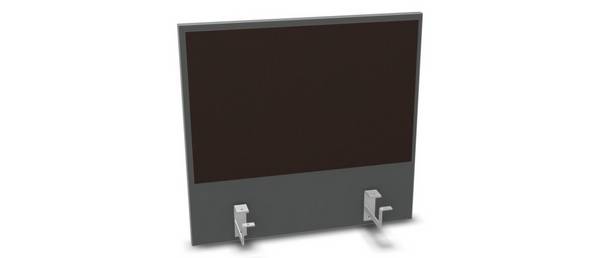 Aufsatz-Paneel,f. Schreibtisch,Anbau hinten,B 600mm,Holz pinnbar,MS-dunkelgrau,BN2036-braun