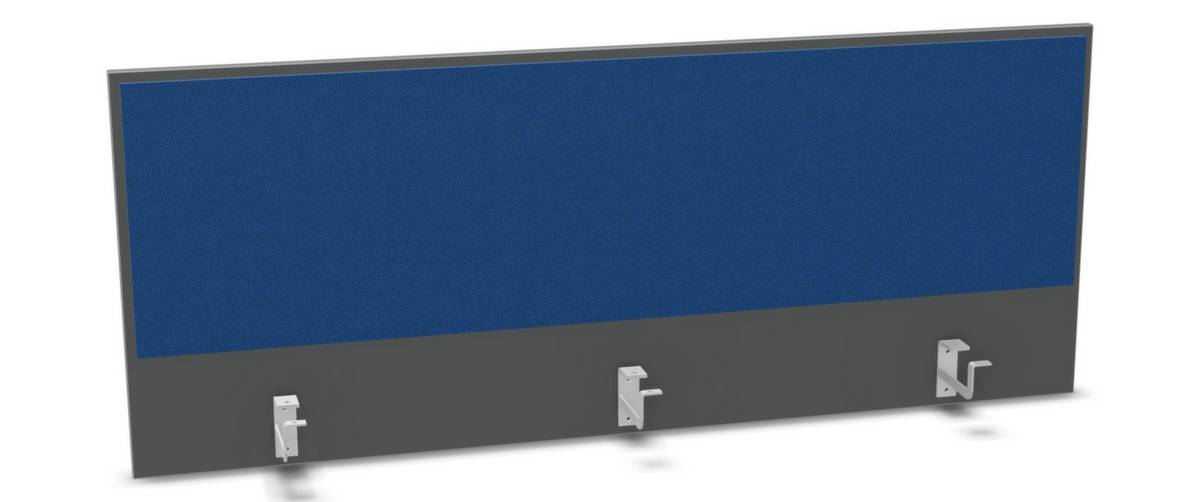 Aufsatz-Paneel,f. Schreibtisch,Anbau hinten,B 1400mm,Holz pinnbar,MS-dunkelgrau,BN6016-blau-5