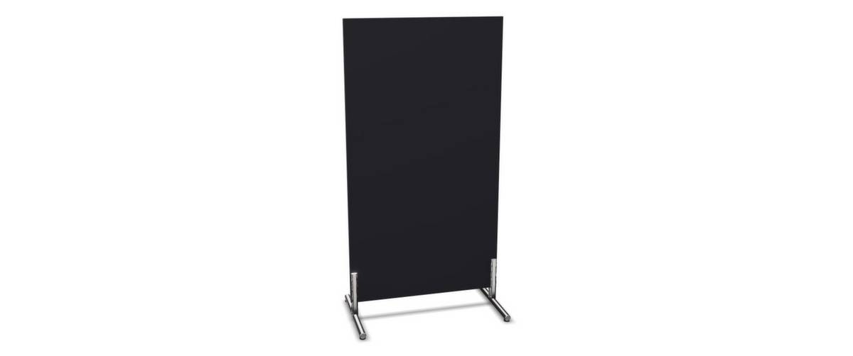 Trennwand,HxB 1545x800mm,Wand Holz,Gestell Stahl,Füße,CC-schwarz-2
