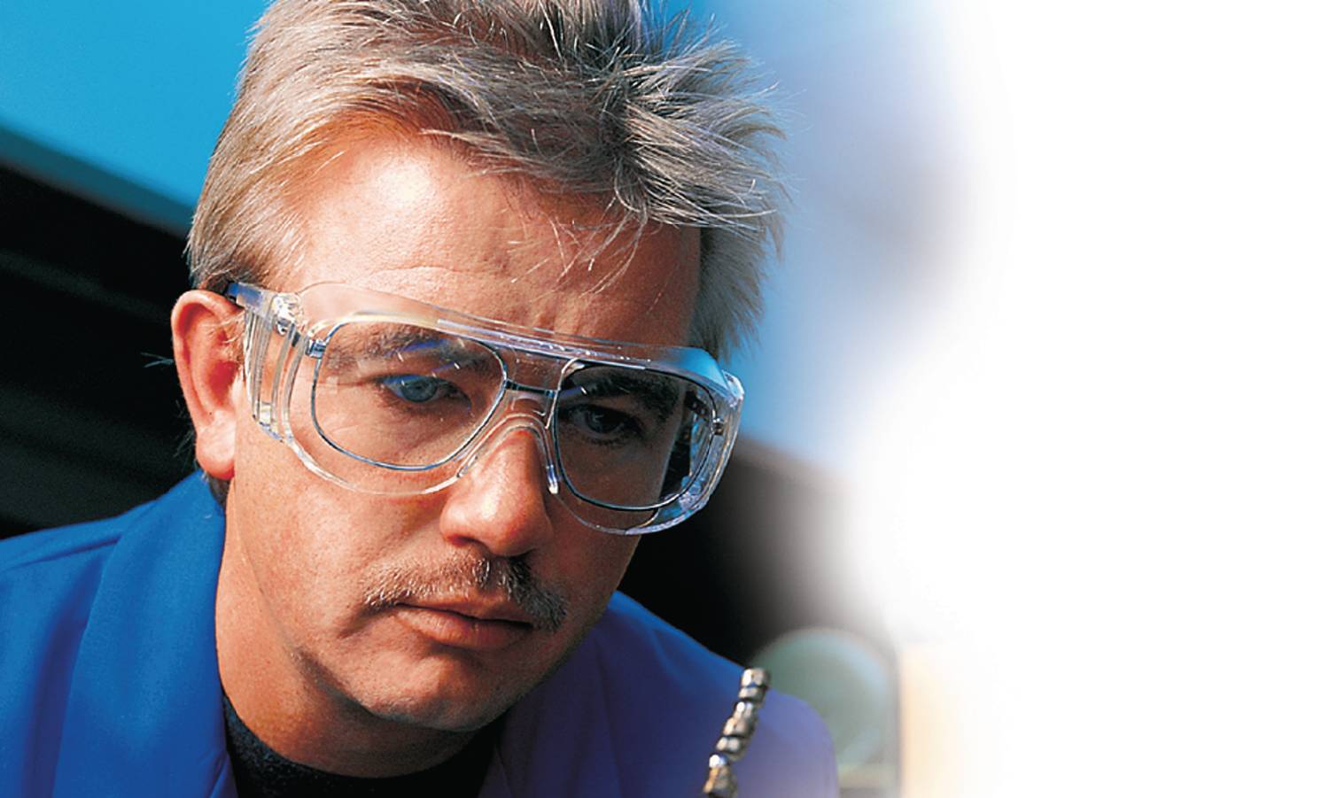 Uvex 9161 Supravision Plus Schutzbrille - Transparent/Blau-Schwarz-1