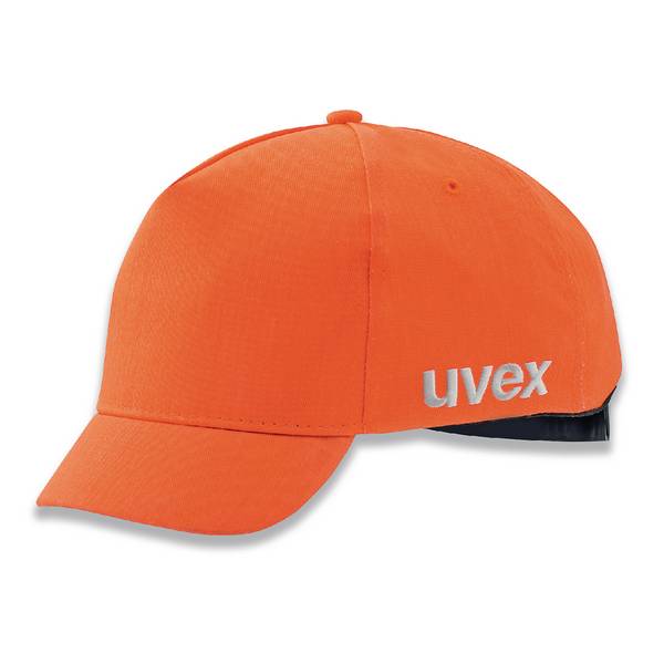 Uvex U-Cap Sport Hi-Viz Anstoßkappe - Kurzer Schirm - Warnorange - 60-63 cm