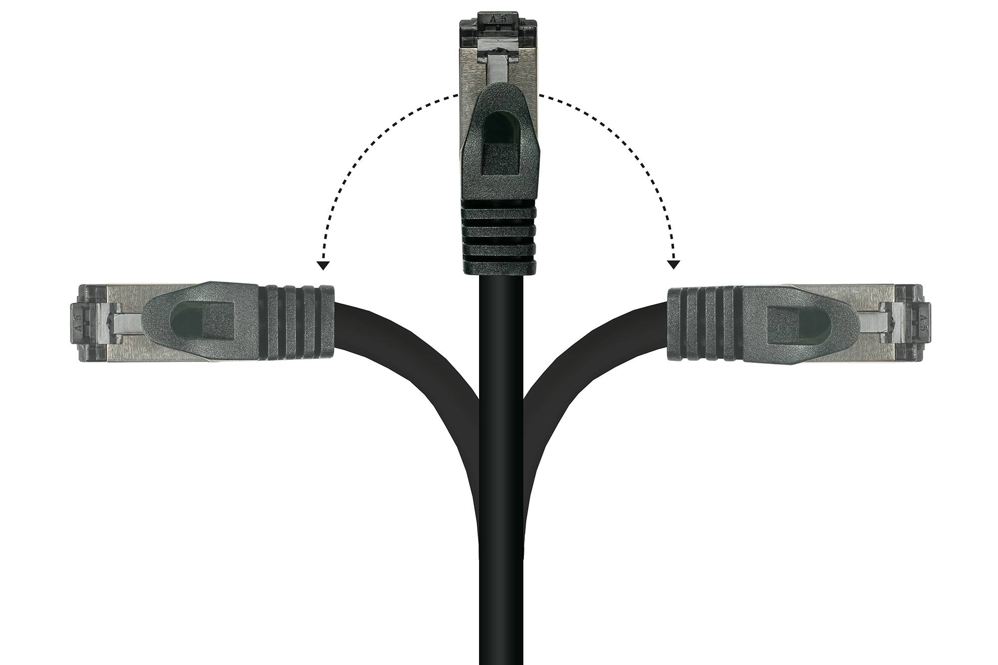 kabelmeister® INDUSTRIE-Patchkabel SmartFLEX, Cat.6A, PUR-Mantel, öl-/UV-beständig, schwarz, 1m-3