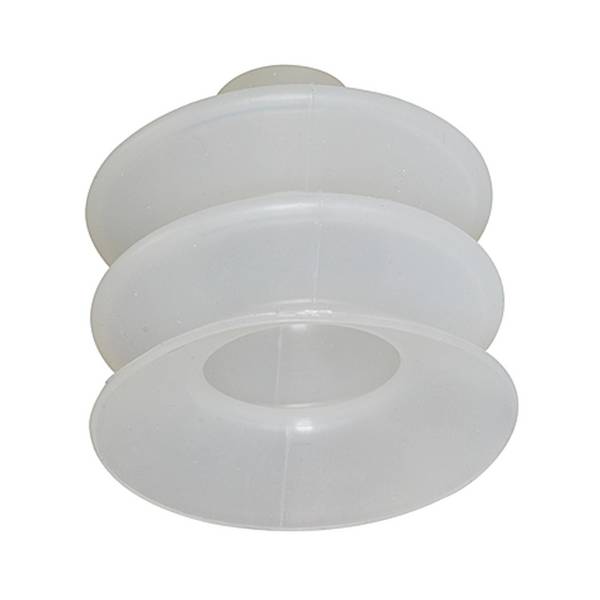 RIEGLER Balgsauger, rund 2,5 Falten, Material Silikon, »FG«, passend f. Anschlussnippel IG G1/4, passend f. Anschlussnip