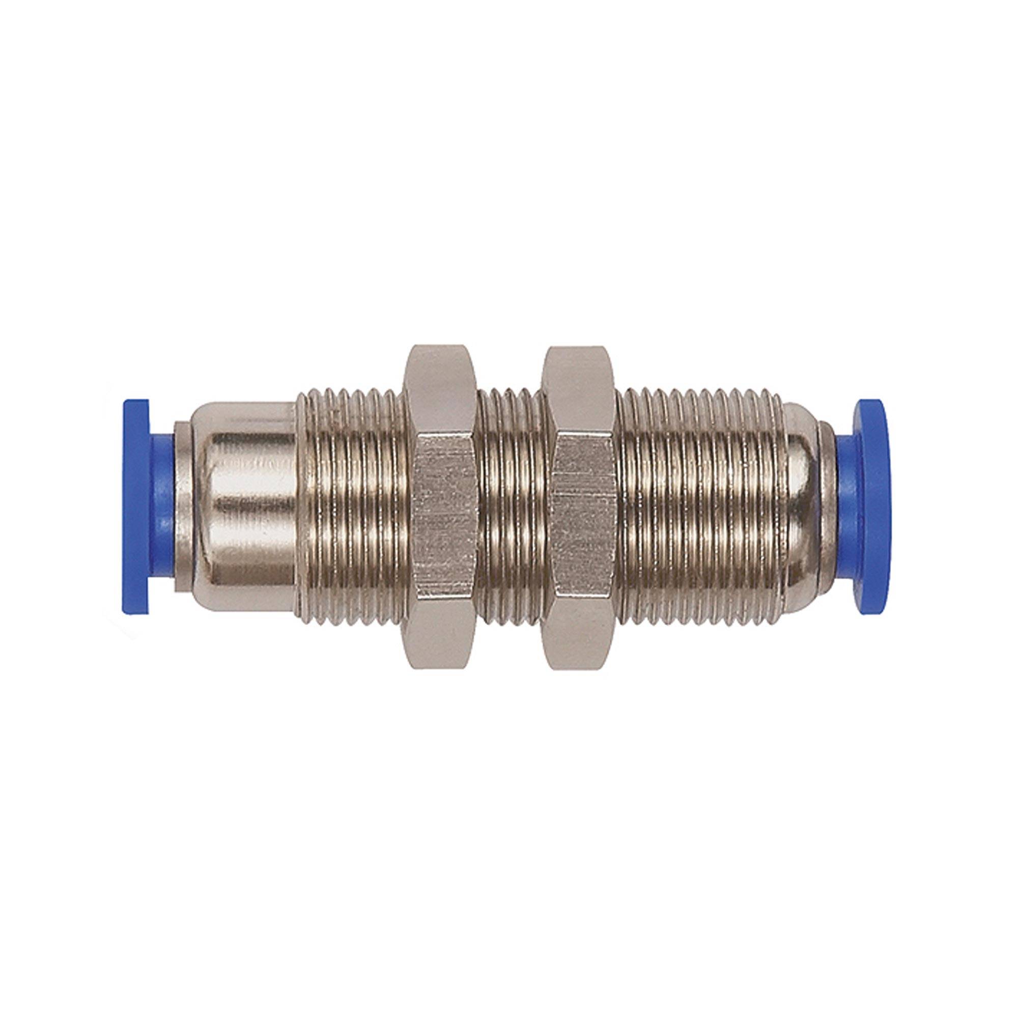 RIEGLER Ger. Schott-Steckverb. »Blaue Serie«, selbstabsper., M20x1,5, f. Schl.-Außen-Ø 10 mm, pmax. 10 bar, Kunststoff/M-0