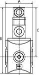RIEGLER Verteiler »FUTURA«, BG 2, G 1/2, mit mechanischem Druckschalter, Einstellbereich 0,5 - 10 bar, Eingangsdruck max-1