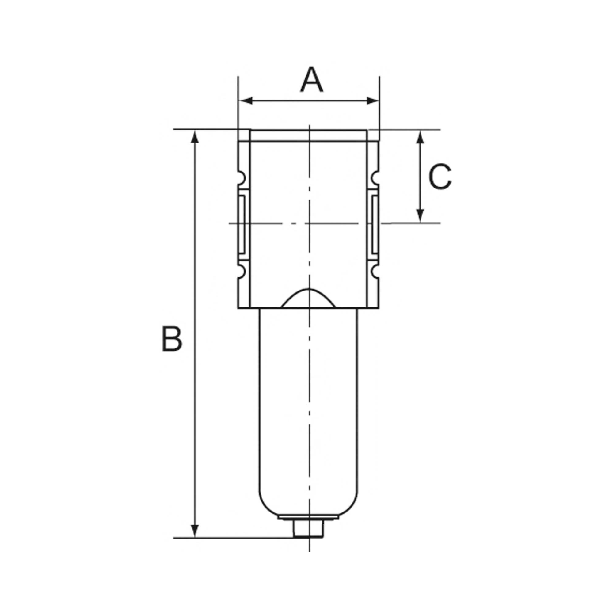 RIEGLER Aktivkohlefilter »FUTURA-mini« mit Metallbehälter, 0,005 mg/m³, BG 0, G 1/4, PE 0 - 12 bar, Temp. -10 °C bis 50-1