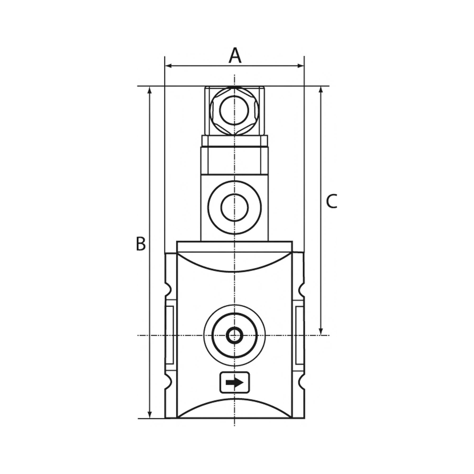 RIEGLER Verteiler »FUTURA«, BG 2, G 1/2, mit mechanischem Druckschalter, Einstellbereich 0,5 - 10 bar, Eingangsdruck max-2