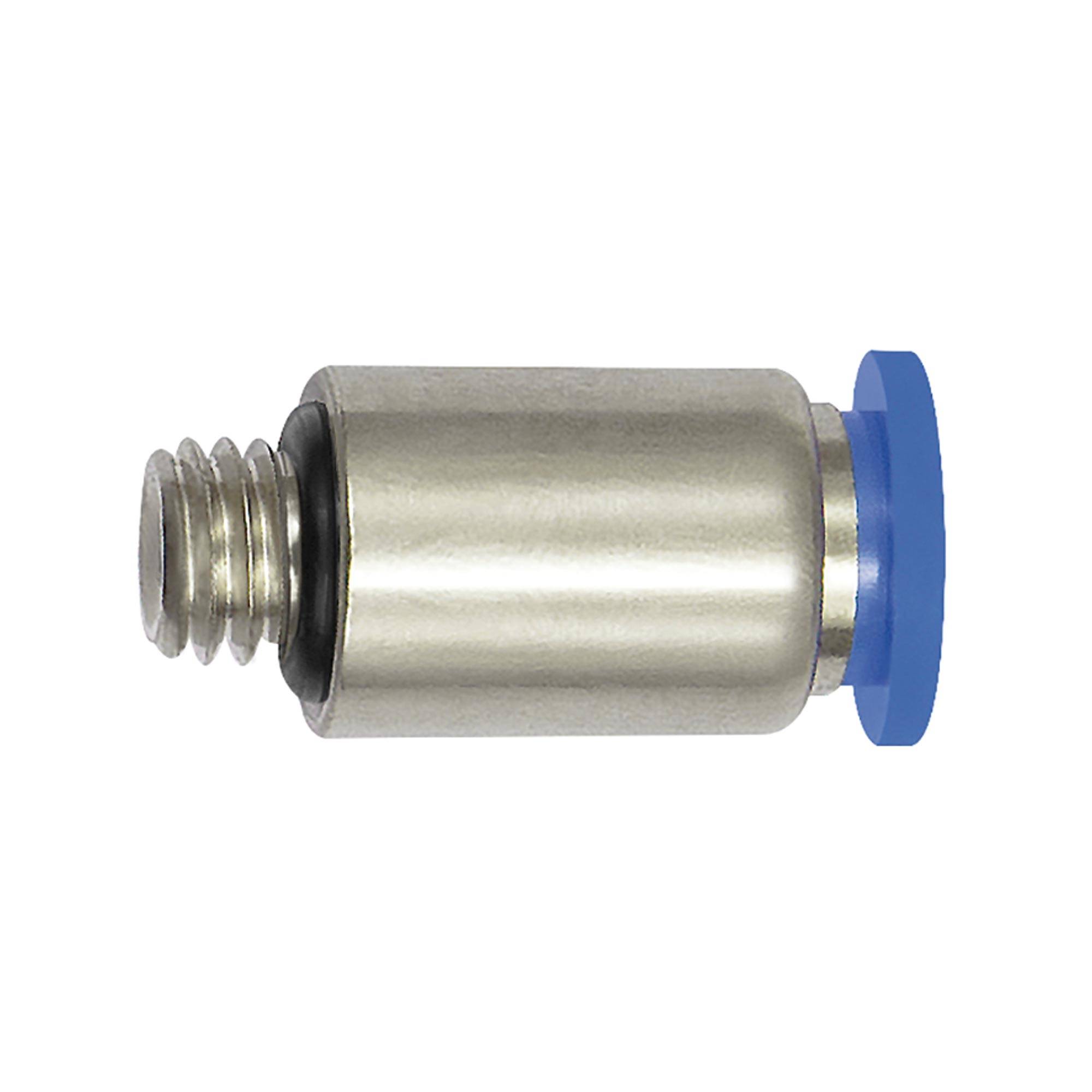 RIEGLER Gerade Steckverschraubung »Blaue Serie« mini, rund, M7, für Schlauch-Außen-Ø 4 mm, pmax 10 bar, Kunststoff/MS ve-0